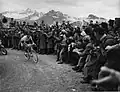 Fausto Coppi on the Pordoi Pass in the 1952 Giro d'Italia, 29 May 1952