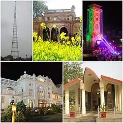 From top clockwise: Fazilka TV Tower, Raghuwar Bhawan, Fazilka Clock Tower, Asafwala War Memorial and Khuranj Haveli



 
[Interactive fullscreen map + nearby articles]
Locations of Fazilka City, Punjab