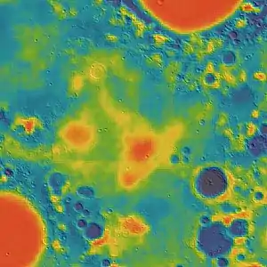 Gravity map based on GRAIL