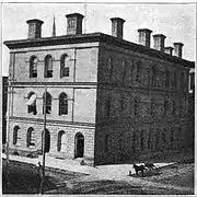 Federal Building (1858) on the corner of Griswold and Larned Streets.