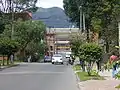 An overview of the 57th street with "Campín" stadium in the distance