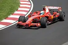 Felipe Massa driving for Ferrari at the 2008 Canadian GP.