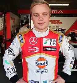 Felix Rosenqvist during the Macau Grand Prix  in 2015