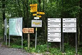 Hiking signs at the LAF hill station