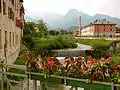 View to the Dolomites from via Tezze