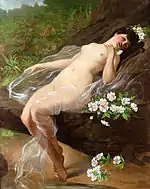 Female nude on a rock  (1898)