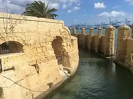 The moat and seawall