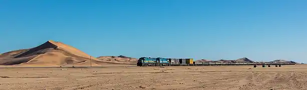 Train on the Swakopmund-Walvis Bay route