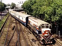 Ferrocarriles Argentinos train on the Urquiza Railway (1990)