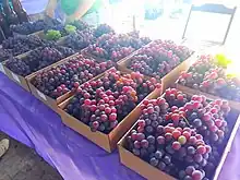 Boxes of grapes at the Festa da Uva.