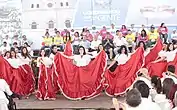 Young Salvadoran girls dancing traditional colonial music San Miguel, El Salvador