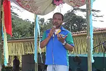 Magalhães campaigning in Lolotoe in 2017