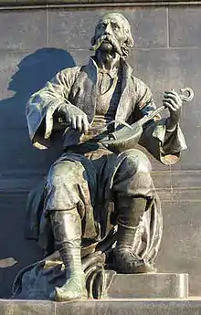 Filip Višnjić's statue in Kruševac