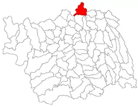 Location in Bacău County