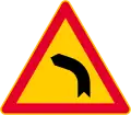 Dangerous curve to left  (formerly used )