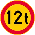 No vehicles exceeding [...] tonnes laden weight