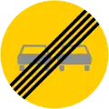 End of overtaking restriction  (formerly used )