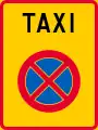 Taxi stopping zone  (formerly used )