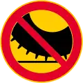 Vehicles equipped with studded tyres prohibited