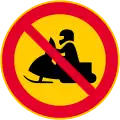 No off-road vehicles  (formerly used )