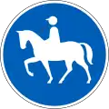 Track for rider on horseback  (formerly used )