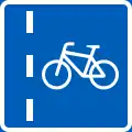 Cycle lane (sign above the line)