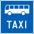 Bus and taxi lane (sign above the line)