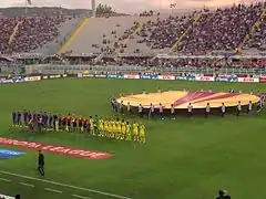 FC Paços de Ferreira playing a UEFA Europa League match