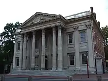 Picture of a building with columns.