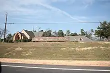 A picture of the church from the street