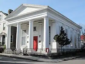 The original St. Matthew's Sanctuary built in 1842.