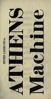 The first font sample in Binny & Ronaldson's first type specimen book from 1812.