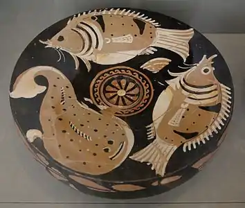 Fish Plate from the Darius Painter's school (Berlin, Antikensammlung)