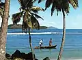 Fishermen pirogue Seychelles