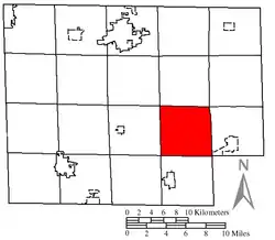 Location of Fitchville Township in Huron County