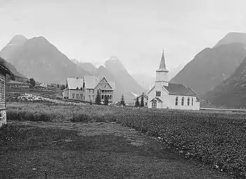 View of the church before the 1931 reconstruction