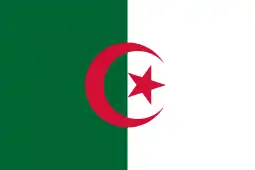 Flag of Algeria (charged vertical bicolour)