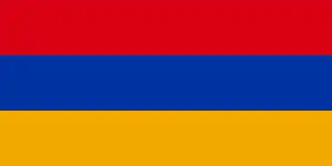 Flag of Armenia (horizontal tricolour triband)