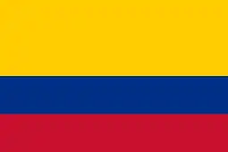 Flag of the United States of Colombia and the current Republic of Colombia, used from November 26, 1861, until November 3, 1903.