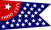 A locally used flag for the neighborhood of Ohio City.