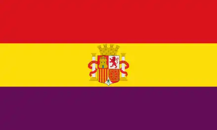 Flag of the second Spanish republic (1931–39), known in Spanish as la tricolor, still widely used by left-wing political organizations.