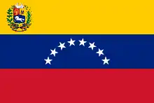 State, war flag, state, and naval ensign of Venezuela