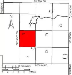 Location of Flatrock Township in Henry County