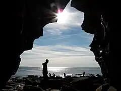 A cave at Fleswick Bay