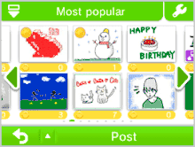 A screenshot of Flipnote Gallery: World.