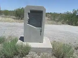 Adamsville ghost town marker