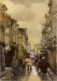 Spuistraat The Hague (gouache)