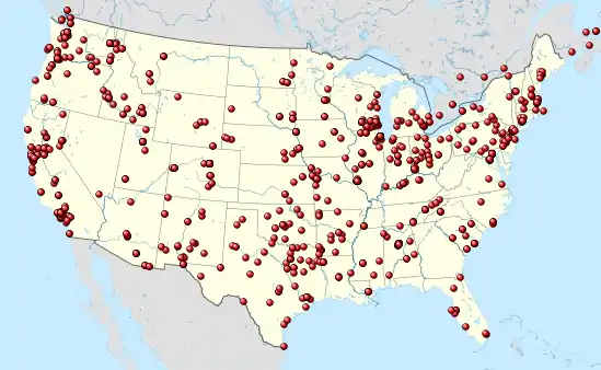 July 8 - Reports spread throughout the United States.