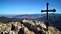 Summit cross with Tegernsee in the background