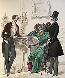 A fashion plate from the magazine Le Follet in 1839